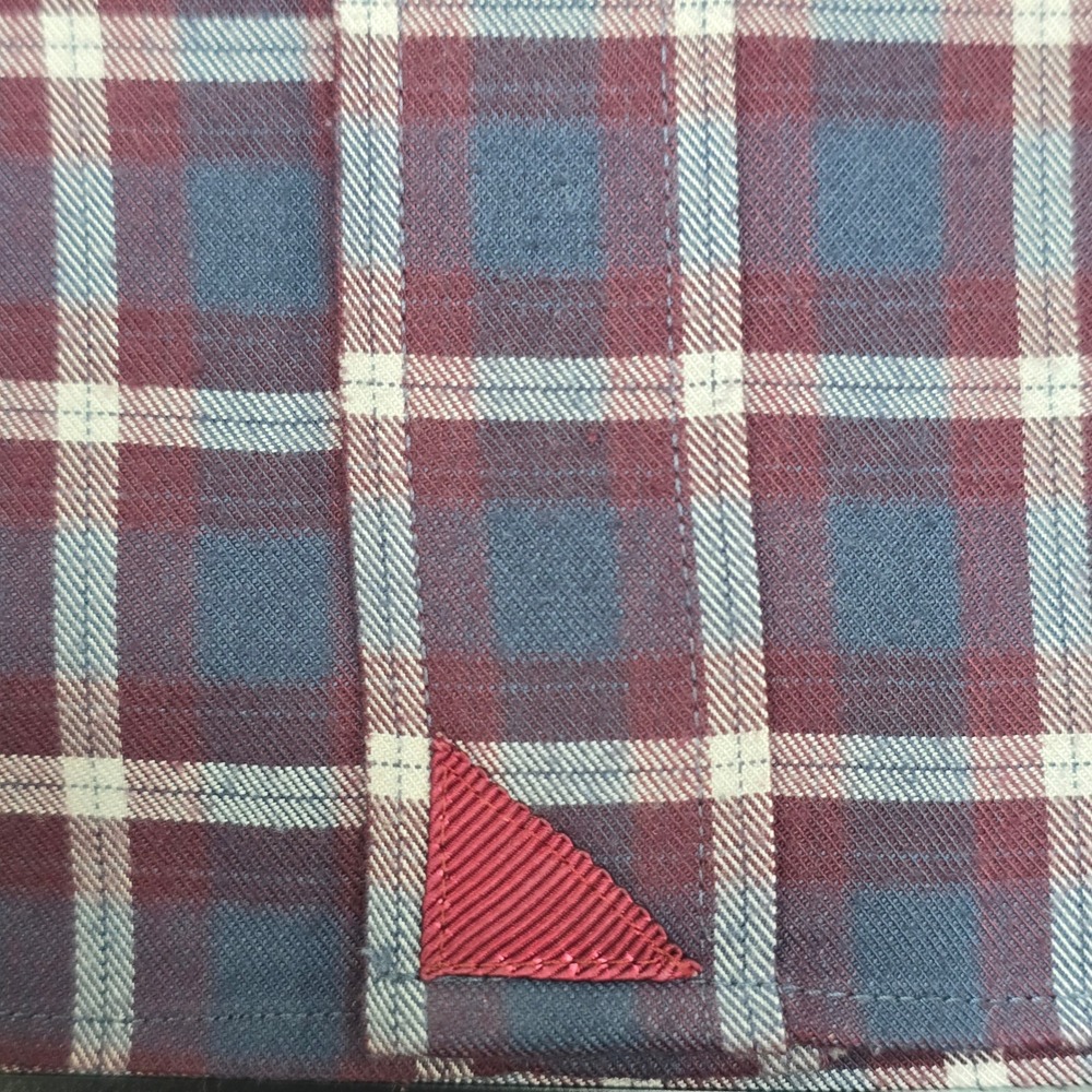 UNTUCKit Taurino Shirt Mens XL Burgundy Grey Plaid Slim Fit Long Sleeve - Picture 7 of 15